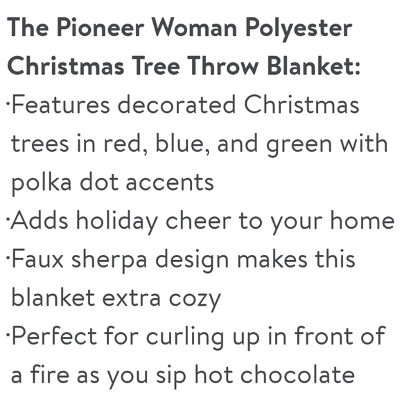 Pioneer Woman Christmas Tree Throw - Picture 5 of 6